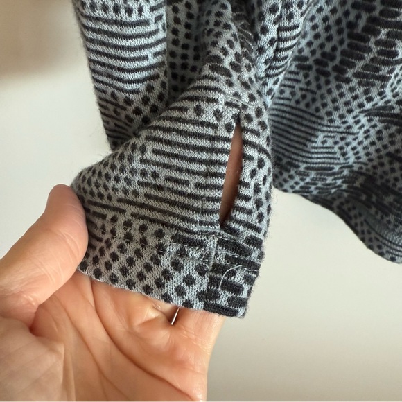 ICEBREAKER Vertex Gray Flurry Merino Wool BodyFit 260 Women’s Large Knit Top LS - Picture 5 of 8